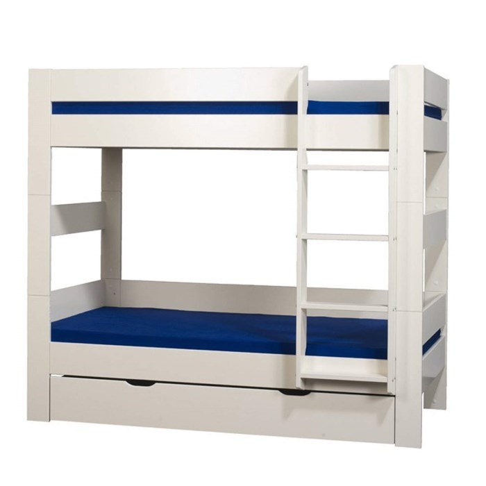 Furniture To Go Kids World Bunk Bed in White with Drawer Furniture123