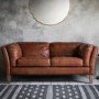 Brown Vintage Leather 2 Seater Sofa - Caspian House