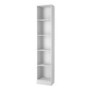 Tall and Narrow White Bookcase - Basic