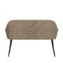 Large Beige Faux Leather Dining Bench with Back - Seats 2 - Logan