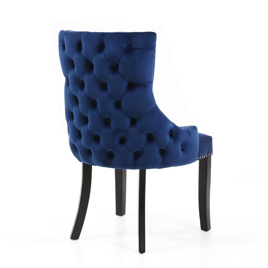 Winslow Single Brushed Velvet Ocean Blue Dressing Table Chair