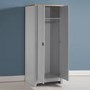 Grey and Oak Painted 2 Door Double Wardrobe - Ludlow - Seconique