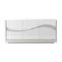 Sciae Flam Light Grey High Gloss 3 Door Sideboard