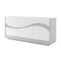 Sciae Flam Light Grey High Gloss 3 Door Sideboard