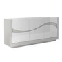 Sciae Flam Light Grey High Gloss 3 Door Sideboard