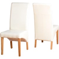 Seconique G1 Pair of Dining Chairs Cream PU  Seconique G1 Pair of Dining Chairs Cream PU