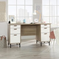 Oak Effect Desk with Drawers - Teknik Office Oak Effect Desk with Drawers - Teknik Office
