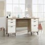 Oak Effect Desk with Drawers - Teknik Office