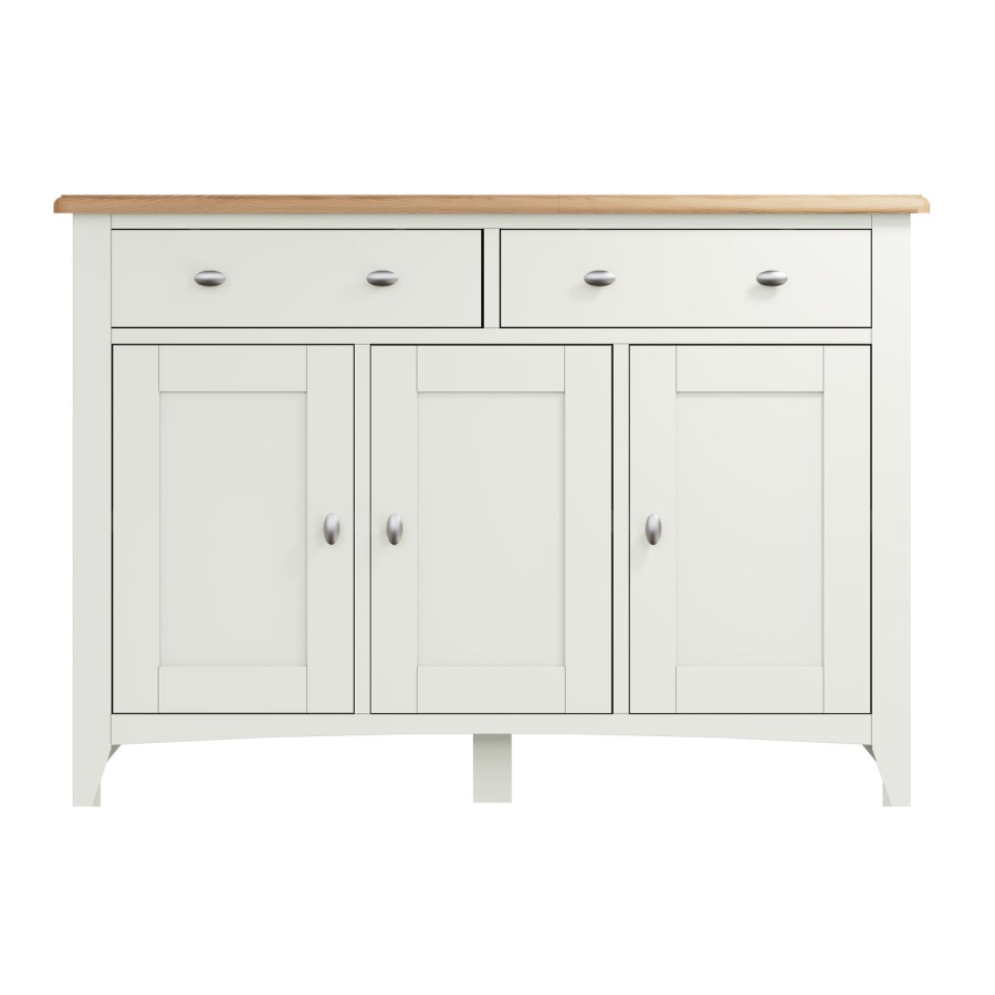 Bourton 3 Door Sideboard in Cream and Light Oak