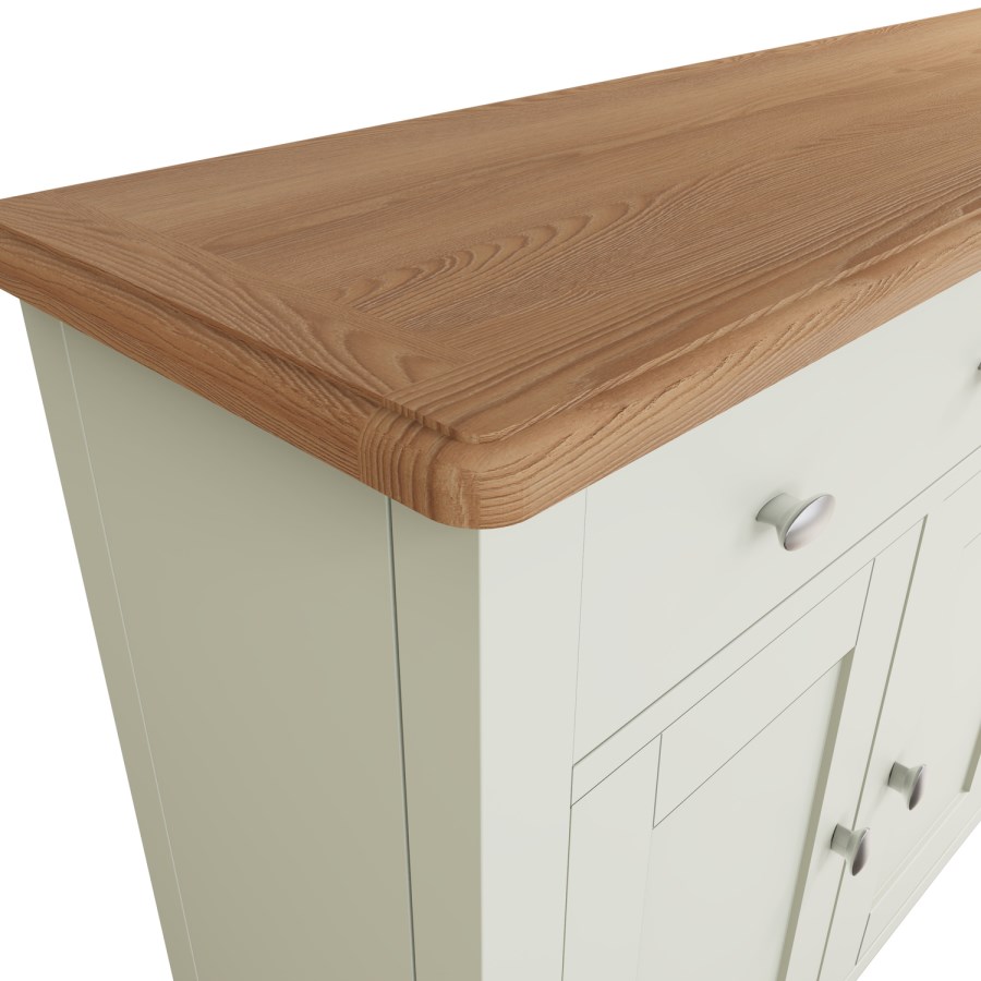 Bourton 3 Door Sideboard in Cream and Light Oak