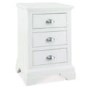 GRADE A2 - Bentley Designs Hampstead White 3 Drawer Bedside Table