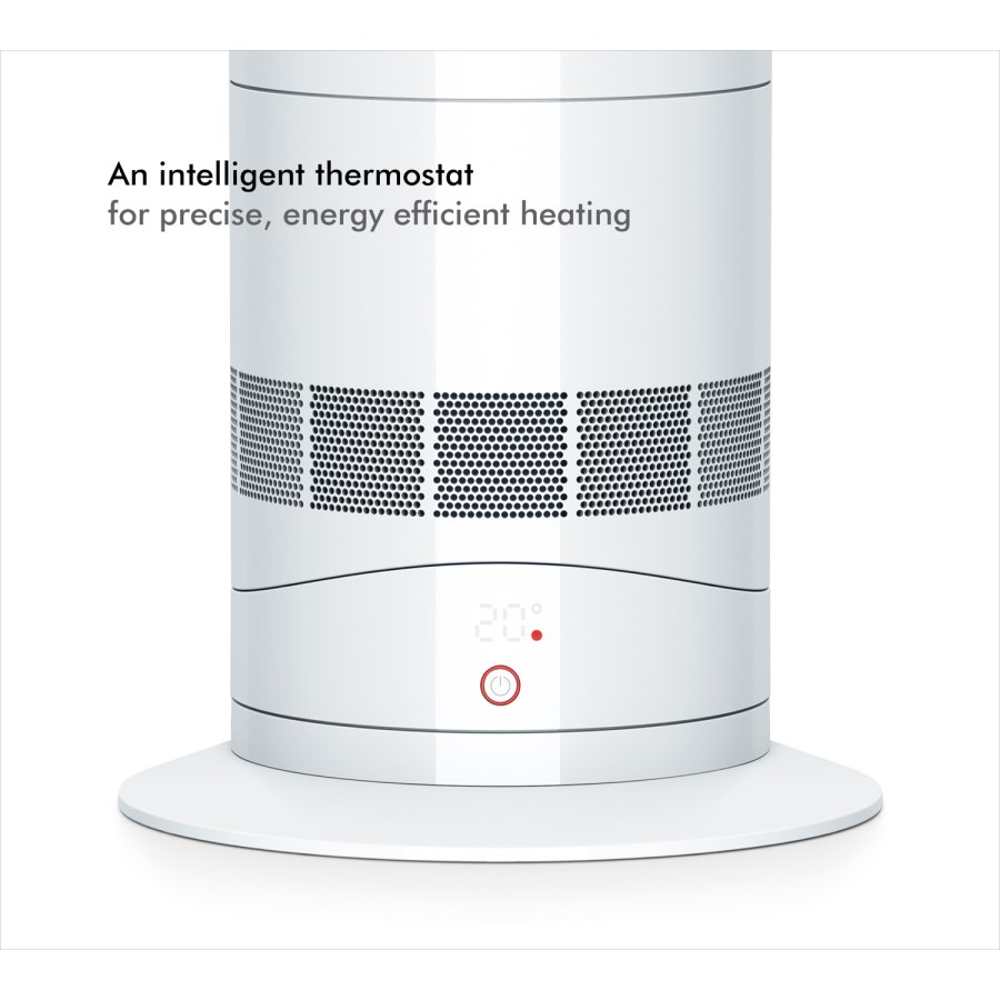 Dyson AM09 Hot+Cool Jet Focus Cooling Fan and Heater - White and Nickel