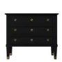 Bridget 3 Drawer Handmade Black Chest of Drawers in Solid Wood