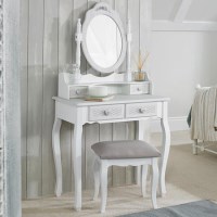 White Painted French Dressing Table - Brittany - LPD White Painted French Dressing Table - Brittany - LPD