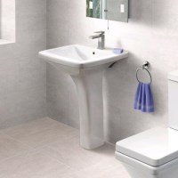 Basin and Full Pedestal - 1 Tap Hole - Modern - Montana Basin and Full Pedestal - 1 Tap Hole - Modern - Montana