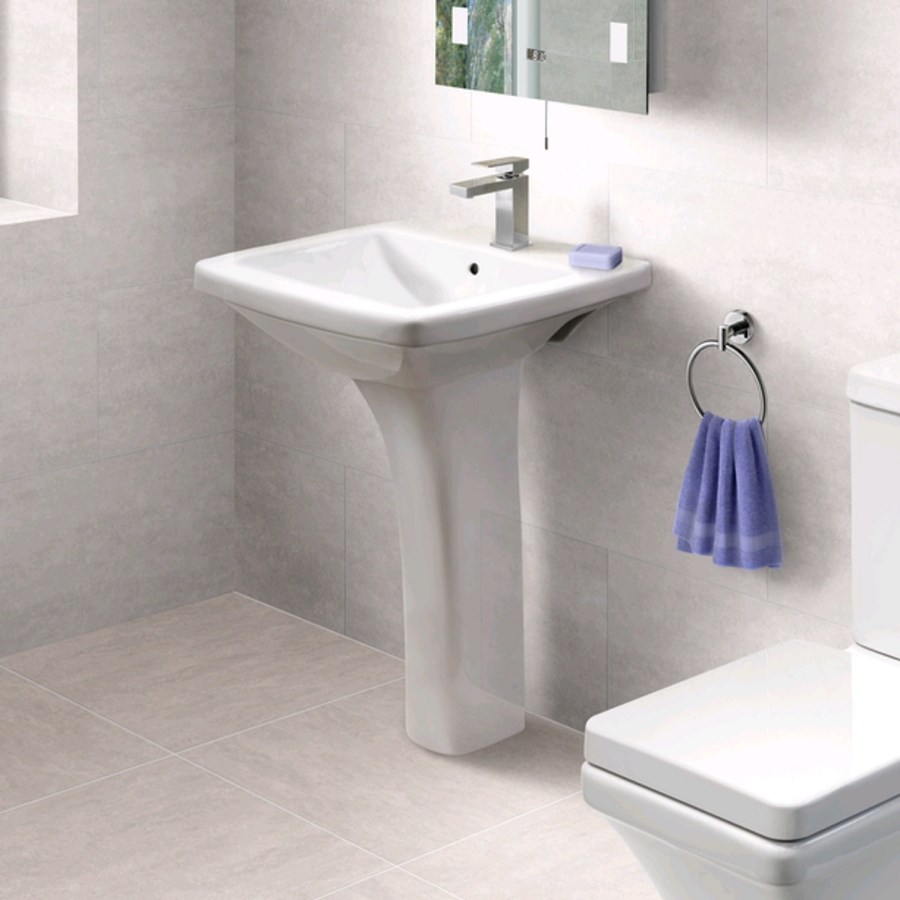 Basin and Full Pedestal - 1 Tap Hole - Modern - Montana