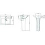 Basin and Full Pedestal - 1 Tap Hole - Modern - Montana