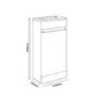 400mm Dark Grey Cloakroom Vanity Unit with Basin - Portland