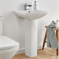 Tabor 460mm Basin and Pedestal - waste and tap included Tabor 460mm Basin and Pedestal - waste and tap included