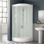 900mm Quadrant Hydromassage Shower Cabin with Tray - Aqualine