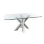 Jade Boutique Glass Top Mirrored Dining Set with 2 Grey Velvet Dining chairs & Bench