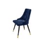 Grade A1 - Set of 4 Navy Velvet Dining Chairs - Maddy