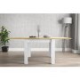 GRADE A1 - New Town Farmhouse Flip Top Cream & Oak Dining Table - Seats 4