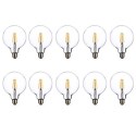 BUN/iQ-wifIFILCE27/78202 electriQ Smart Filament Bulb Large Round E27 Clear 5w - 10 Pack