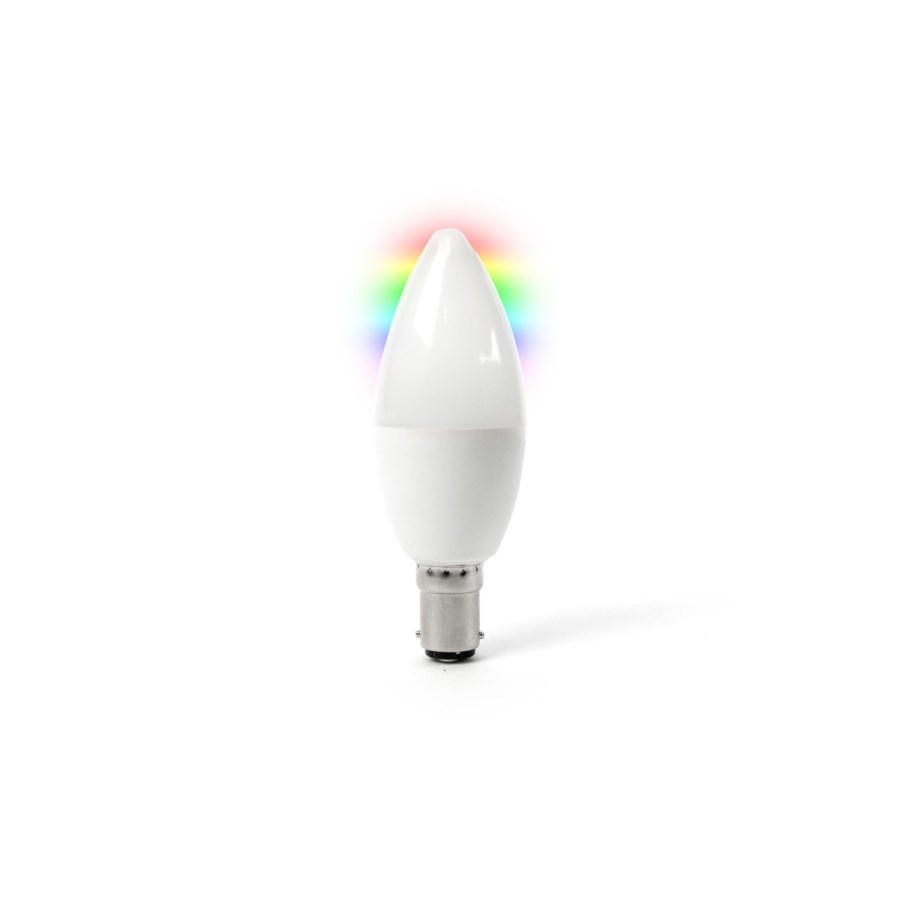 electriQ Smart dimmable colour Wifi Bulb with B15 bayonet ending - Alexa & Google Home compatible - 10 Pack