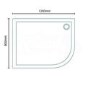 Offset Quadrant Right Hand Low Profile Shower Tray 1200 x 800mm - Ultralite