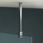 Frameless 845mm Chrome Wet Room Shower Screen with Ceiling Support Bar - Live Your Colour