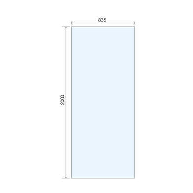 Frameless 845mm Chrome Wet Room Shower Screen with Ceiling Support Bar - Live Your Colour