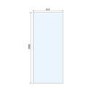 Frameless 845mm Chrome Wet Room Shower Screen with Ceiling Support Bar - Live Your Colour