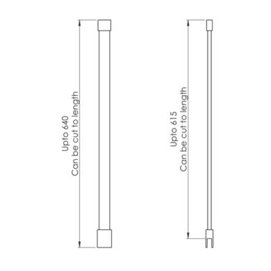 Frameless 845mm Chrome Wet Room Shower Screen with Ceiling Support Bar - Live Your Colour
