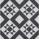 BeBa_27335 Black Modern Patterned Floor Tile 330 x 330mm - Mayfair