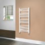 Beta Heat 1150 x 500mm Curved White Heated Towel Rail