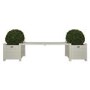 White Garden Bench with Planters