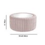 Pink Velvet Ottoman Storage Pouffe with White Glass Top - Coffee Table - Clio