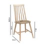 GRADE A2 - Pair of Oak Effect Dining Chairs with Spindle Back - Cami