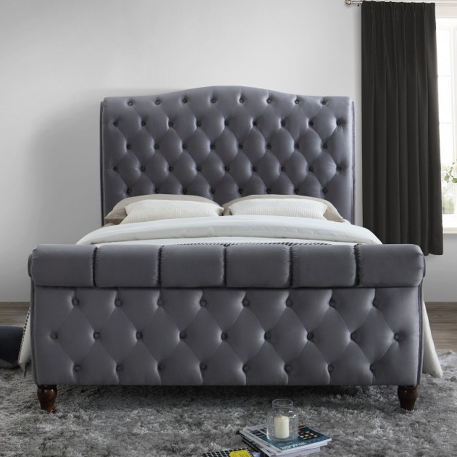 Birlea Colorado Upholstered Grey Kingsize Bed