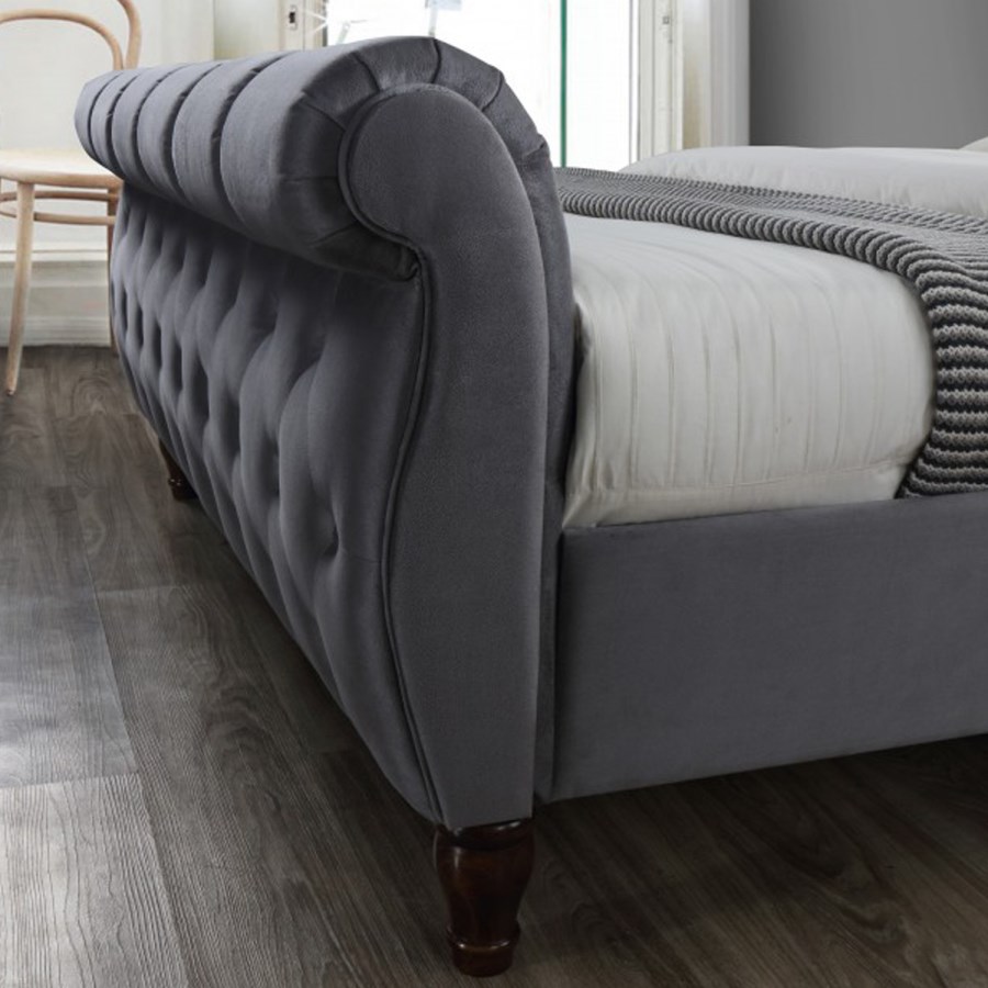 Birlea Colorado Upholstered Grey Kingsize Bed