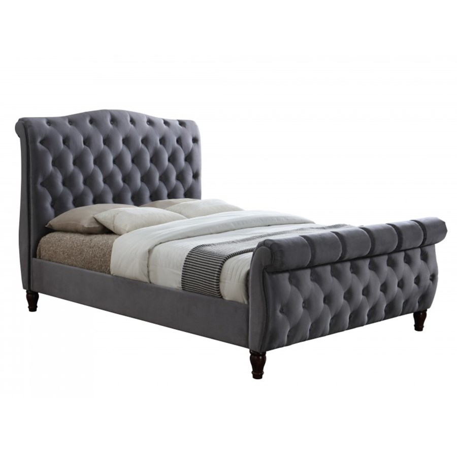 Birlea Colorado Upholstered Grey Kingsize Bed