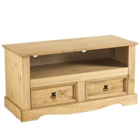 Corona Solid Pine 2 Drawer Flat Screen TV Unit Corona Solid Pine 2 Drawer Flat Screen TV Unit