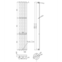 Vertical Panel Chrome Radiator - 1800 x 300mm