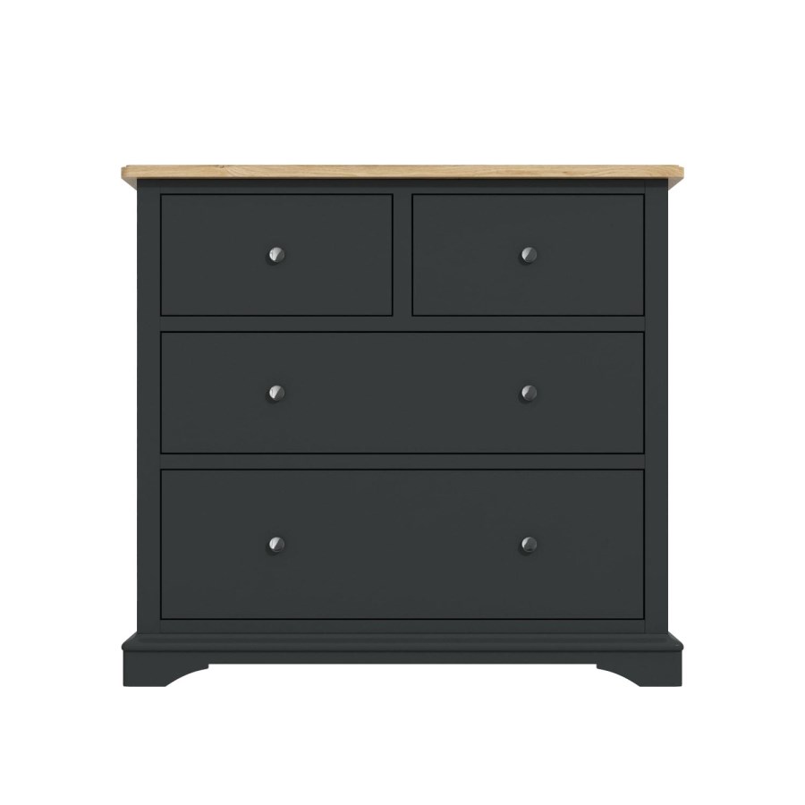 Darley Two Tone Chest of Drawers in Soild Oak and Anthracite