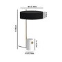 GRADE A2 - Table Lamp with Marble & Brass Base and Black Shade - Newby
