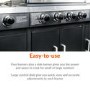 The Texas Outdoor Elite 4 Burner Gas BBQ Kitchen in Black