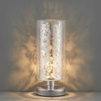 Lacy Leaf Design Chrome Touch Table Lamp with Clear Glass Finish Lacy Leaf Design Chrome Touch Table Lamp with Clear Glass Finish
