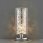 Lacy Leaf Design Chrome Touch Table Lamp with Clear Glass Finish