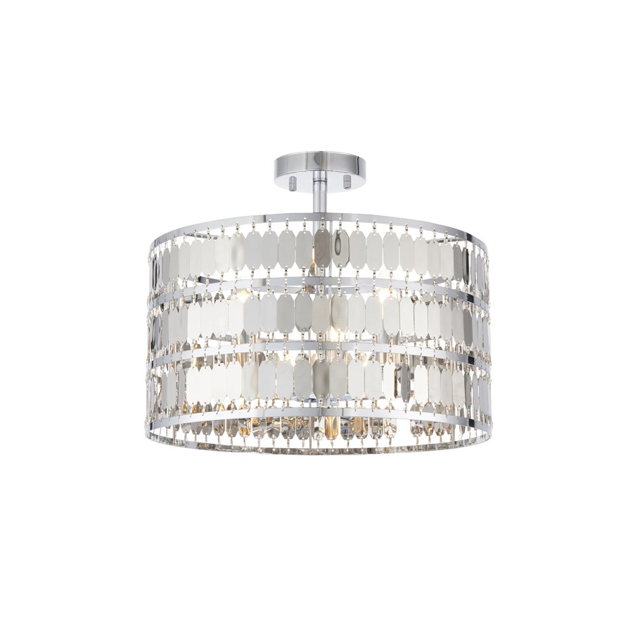 Chrome Flush Ceiling Light - Eldora